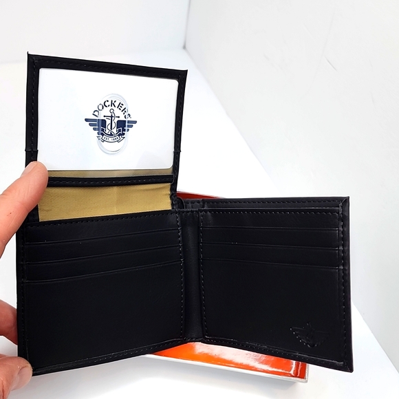 DOCKERS HANDCRAFTED MENS BLACK WALLET - Picture 5 of 10